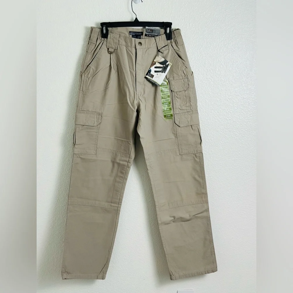 5.11 Tactical Series Men's Beige 100% Cotton Canvas Cargo Pants Size 32”x32” - Picture 2 of 7